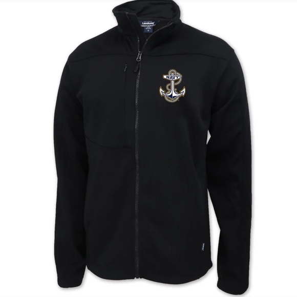 Landway NWT Navy Anchor Soft Shell Flash Performance Jacket Black Size Large - Picture 1 of 14